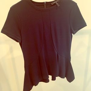 BCBG Short sleeve peplum top